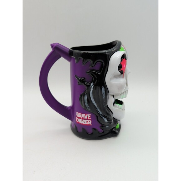 Monster Jam Grave Digger Skull Mug Cup Handle Monster Trucks Eyes Light Up WORKS - Picture 4 of 10